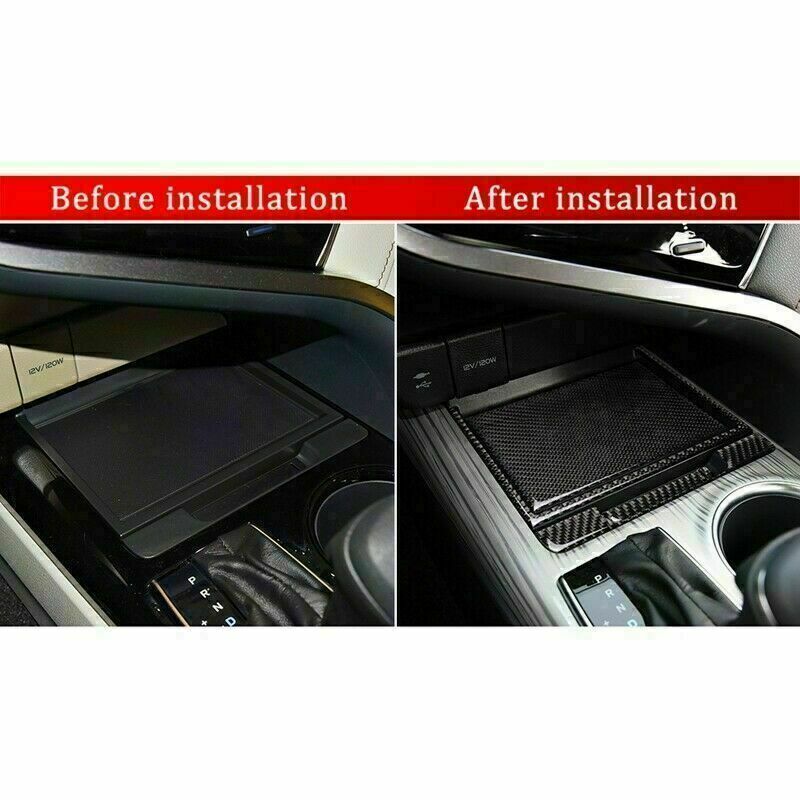 Carbon Fiber Center Console Storage Box Panel Trim 4X for Toyota for Camry 2018-2023