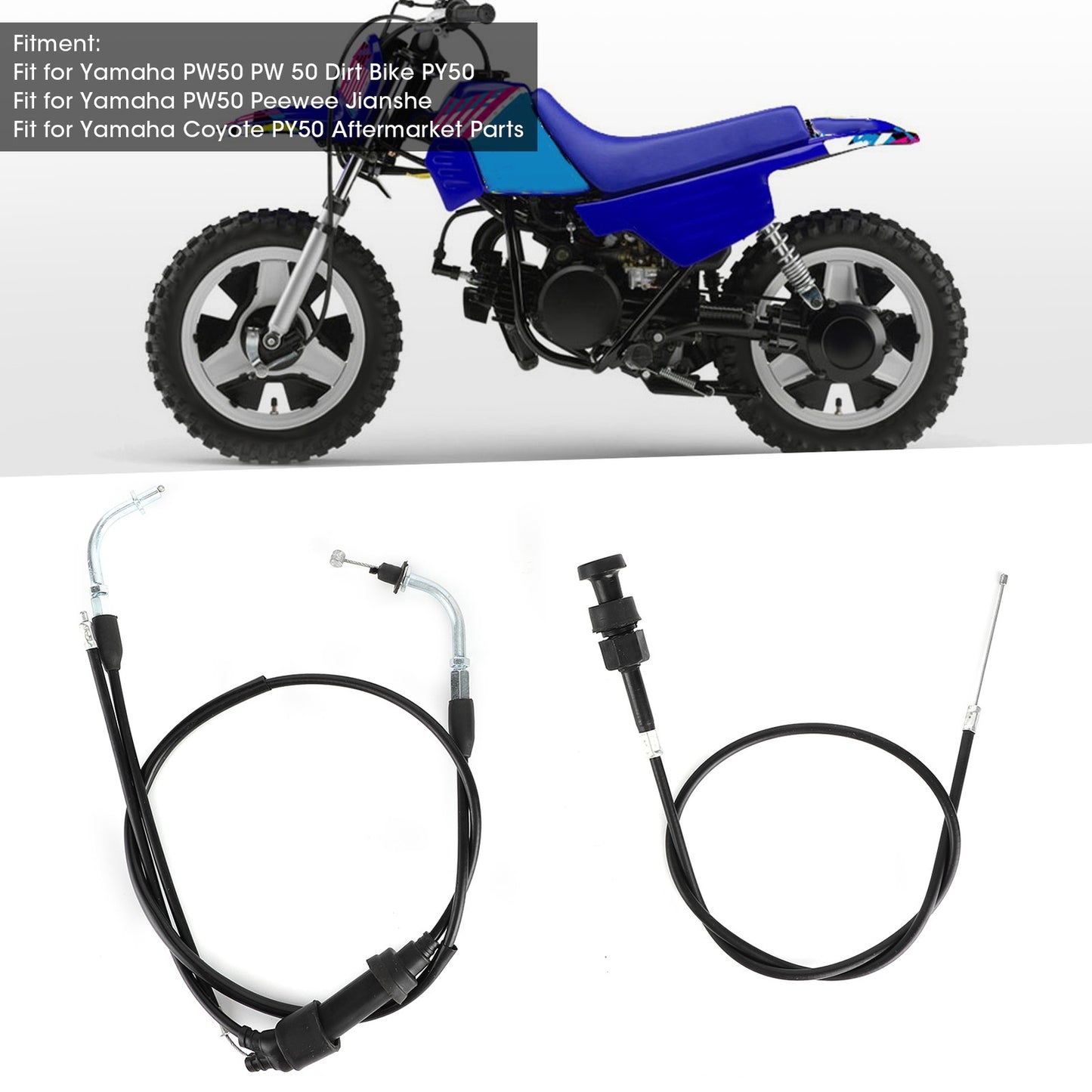 Hot Chock Throttle Cable Assembly Accessories Parts For PW50 PW 50 Dirt Bike