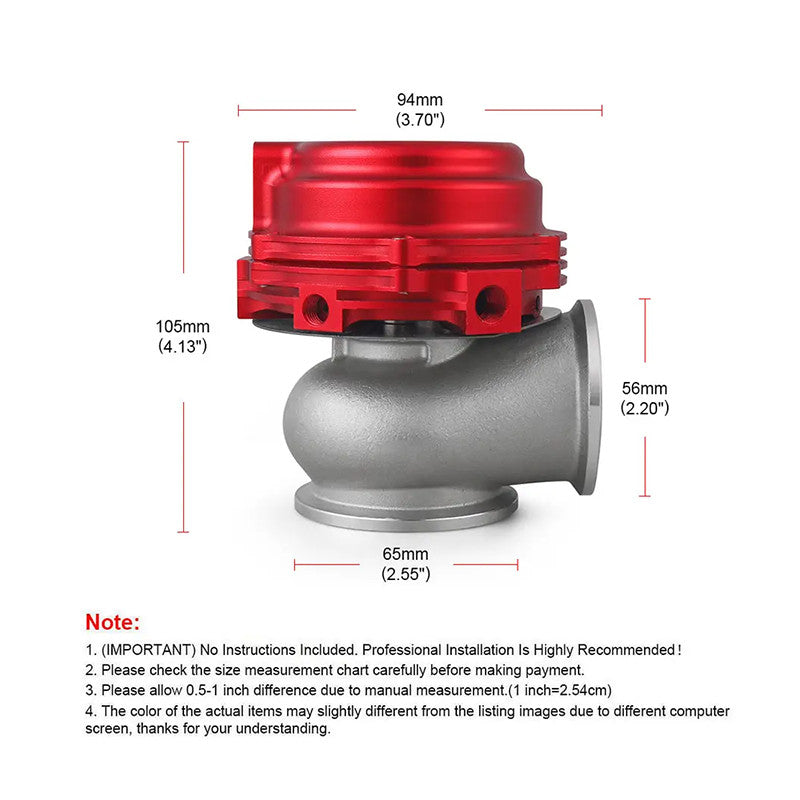 44 mm external Wastegate V-band flange turbine exhaust valve and 50 mm blow-off valve BOV