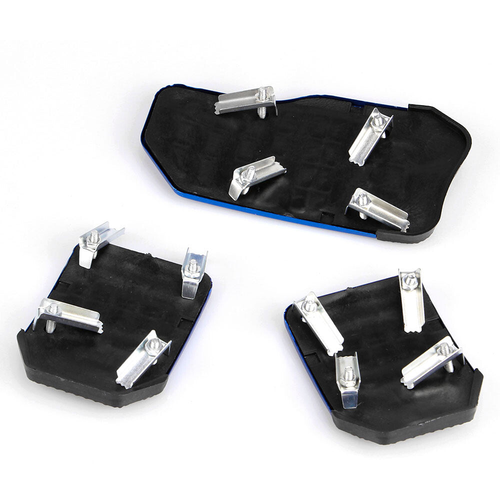 Blue 3X Vehicle Accelerator Brake Foot Pedal Cover Pad Car Auto Transmissio