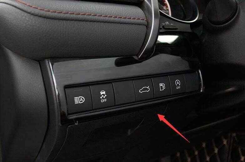 for Camry 2022 Black Titanium Function Control Button Frame Trim 1PC n