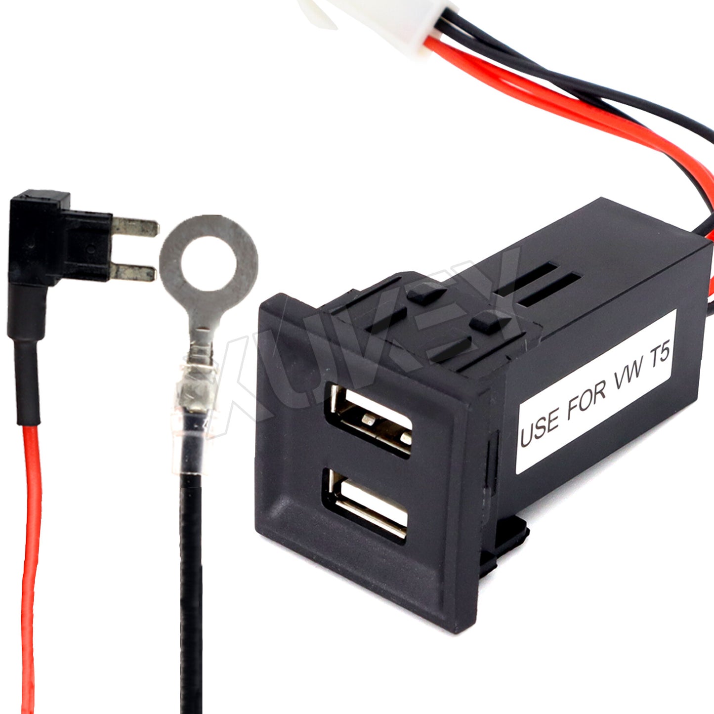 Fast Car Dual USB Charger LED Female Light Phone Outlet for VW T5 DE
