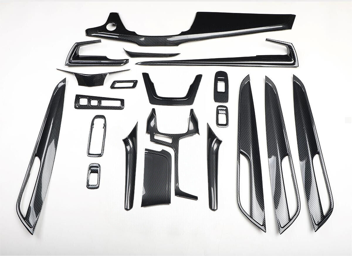 for Cadillac XT5 2020-24 Carbon Fiber Look Interior Full Kit Molding Trim Cover