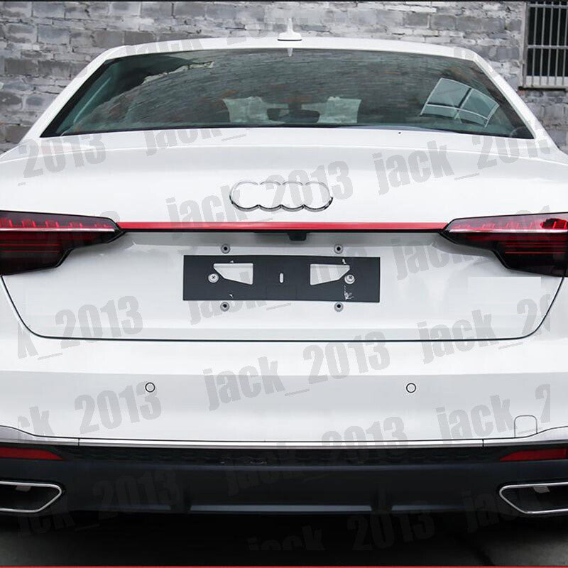 for Audi A4 B9 2017-2022 Red steel Car Rear Door Trunk Lid Tail Gate Cover trim