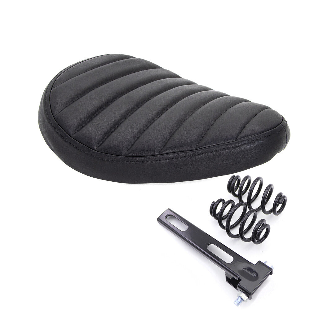 Black PU Leather Solo Driver for Seat Spring Bracket for Harley Chopper Custom SX650 Q