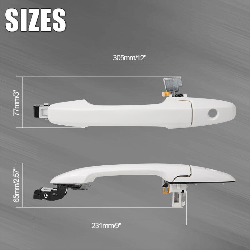 1x Front Left Exterior Door Handle For 2006-2011 for Honda for Civic 2009-2014 White