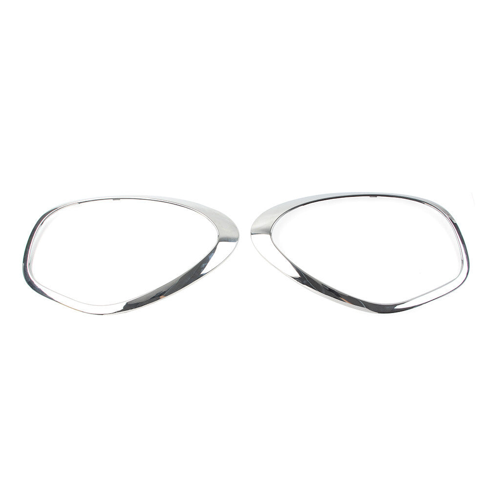 2x Front Headlight Ring Bezel Trim Surround Cover for BMW for Mini Cooper 2011-2016