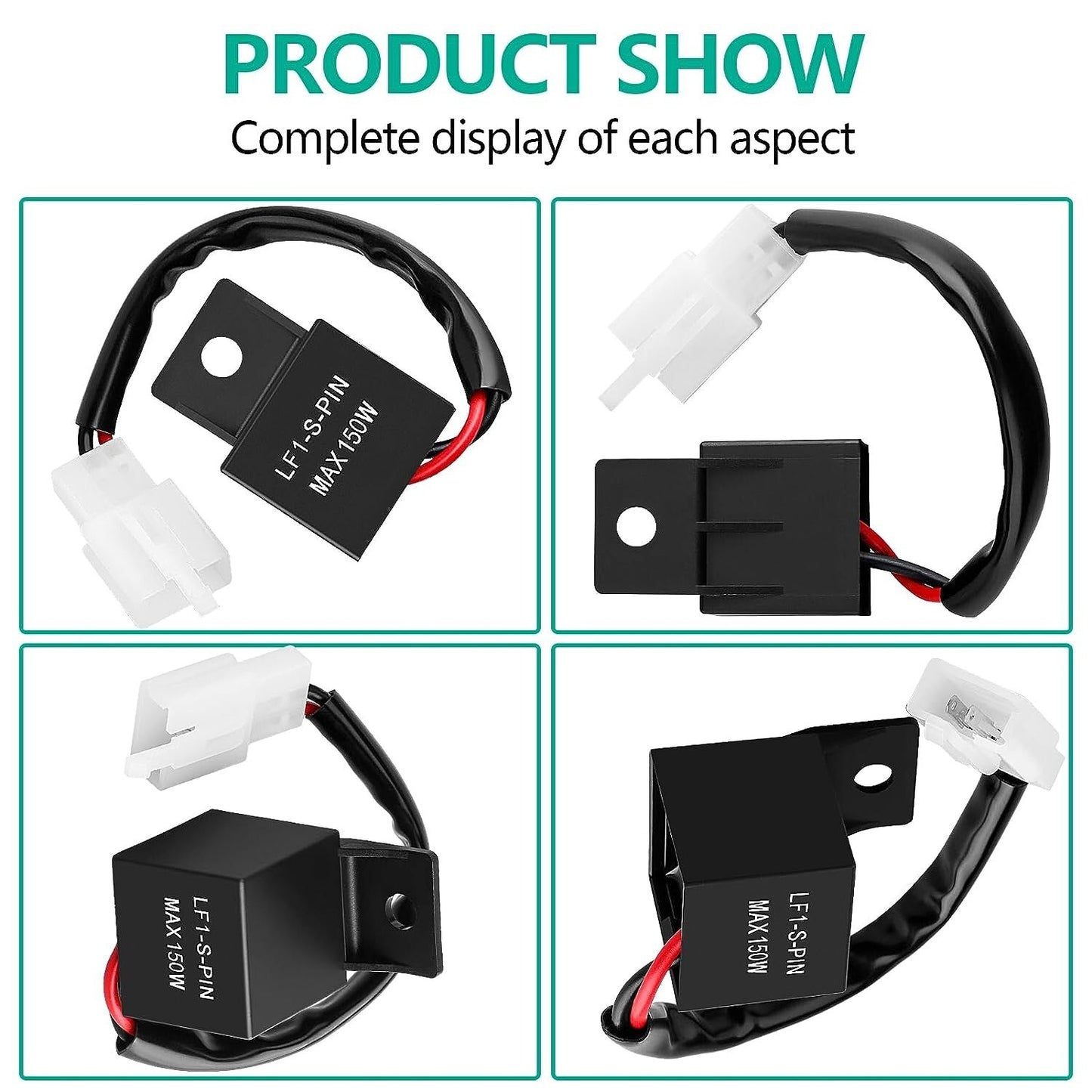 2-Pin Electronic LED Flasher 12V Relay Fix for Adjustable Flash Rate Flasher