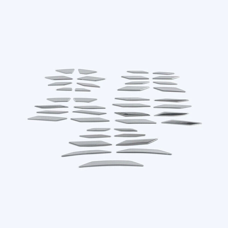 for Toyota Highlander 2020-2023 Chrome Stainless Front Bumper Grille Decal Trim