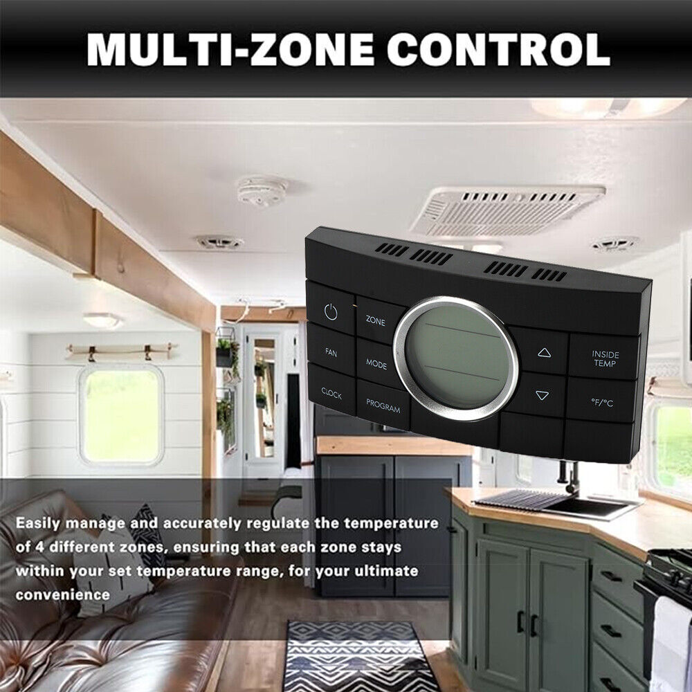 Black 10-Button? 3314082.000 RV Multi-Zone Comfort Control Center II Thermostat Q