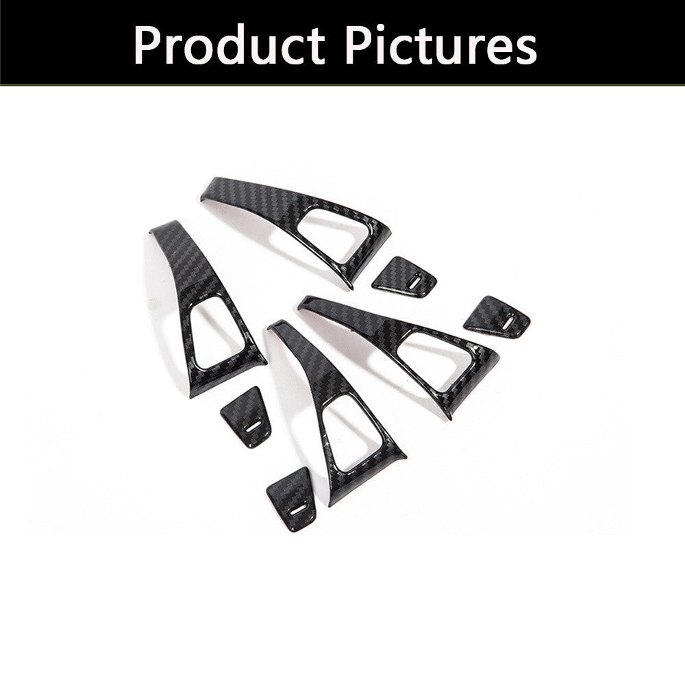 for Tesla Model 3 Y 2017-2020 Matte Carbon Fiber Window Switch Panel Trim Cover