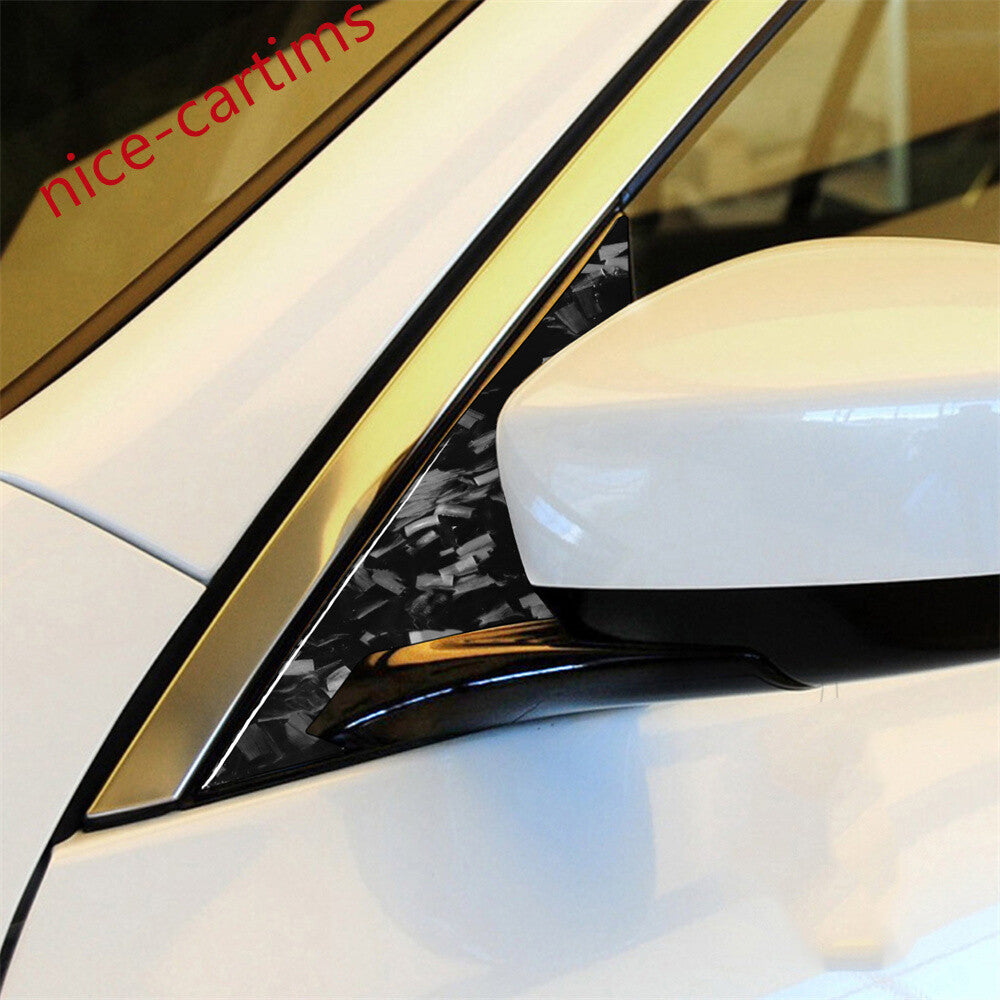 Forged Carbon Side Rearview Mirror A-Pillar Cover for Infiniti G37 Sedan 2007-13