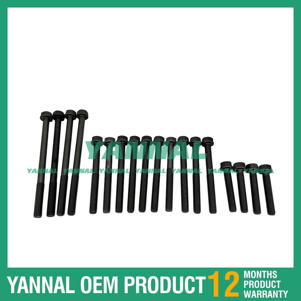 Cylinder head bolts x6, suitable for 3.9 4B 4BT 4BTA 5.9 6B 6BT 6BTA