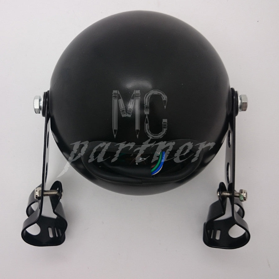 Motorcycle Black Metal Retro Headlight With 28-41mm fork tubes Headlight bracket Q