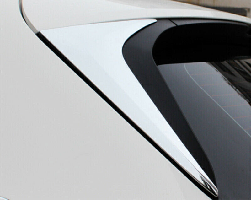2P for Mazda CX-5 2017-24 Chrome Rear Spoiler Wing Side Window Strip Cover Trim