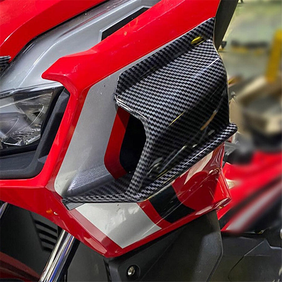 2Pcs Motorcycle Winglets Side Spoiler Front Fairing Wing Tip Cover Trim Parts Q
