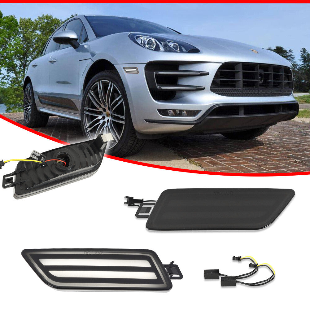 Suitable for 14-24 Macan 95B white LED smoke turn signal side marker light- v