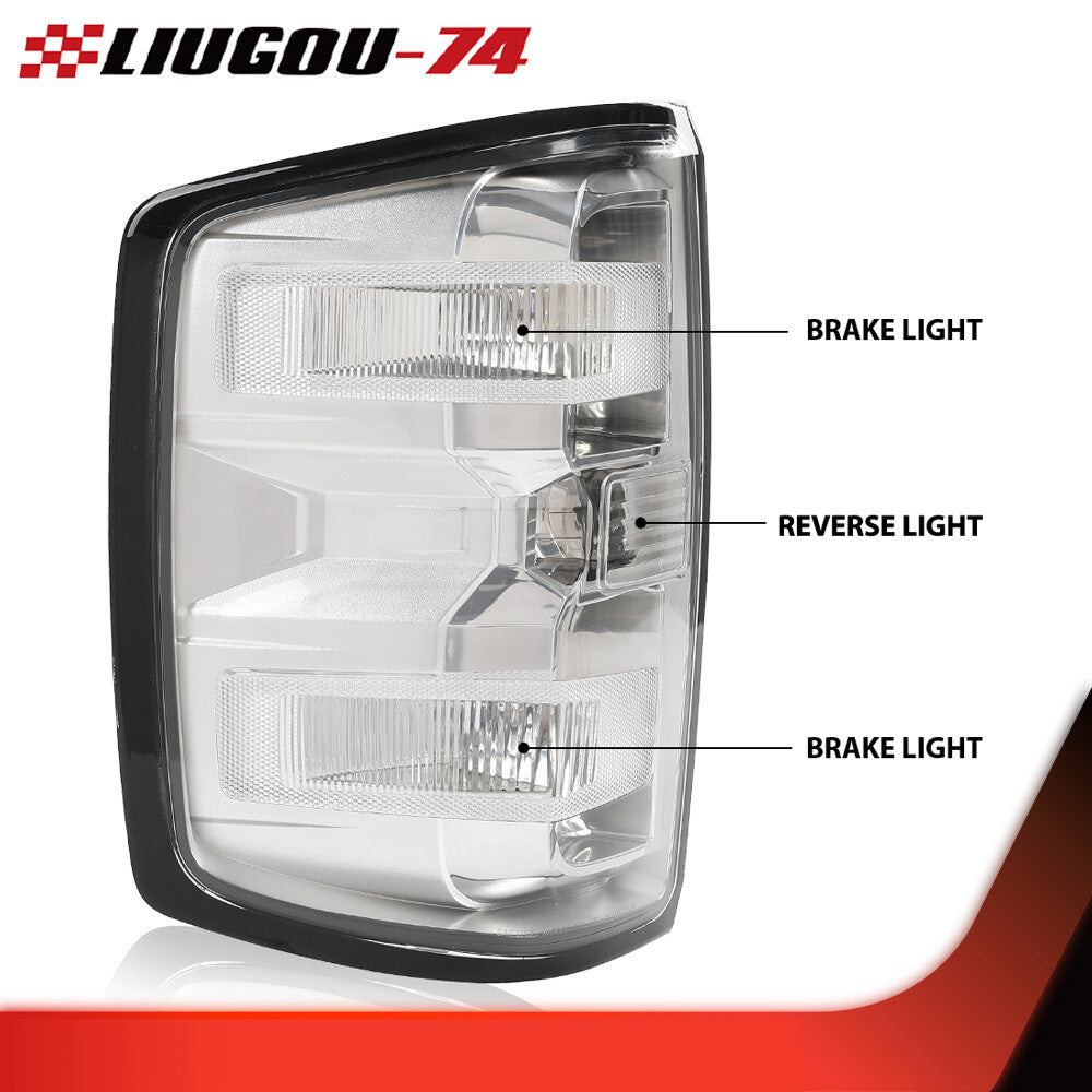 Fits 14 - 19 for Silverado 1500 2500 3500 HD Tail Brake Light 1 Pair - v