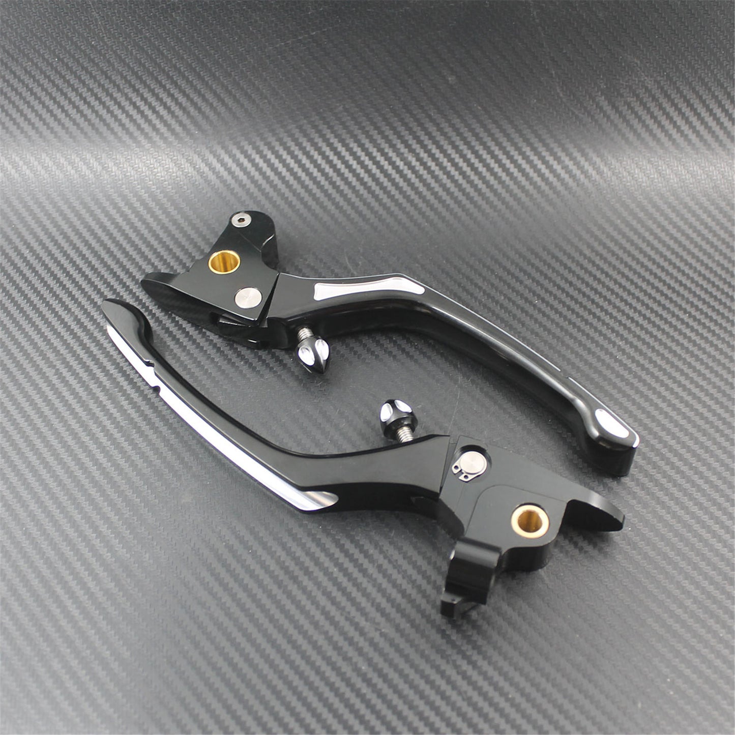 Black CNC Brake Clutch Levers Fit For Touring Electra Glide CVO FLTRX 2014-16 Q