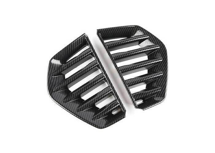 for Cadillac XT4 2019-23 Carbon Fiber Look Front Fog Light Lamp Cover Trim 2PCS