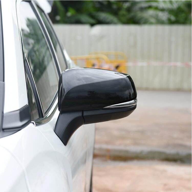 2PCS Bright Black Rearview Mirror Cover Trim for Toyota Grand Highlander 24-2025