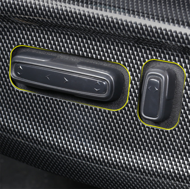 for Honda CR-V 2023-2024 Carbon Fiber for Seat Button Handle Panel Guard Cover trim
