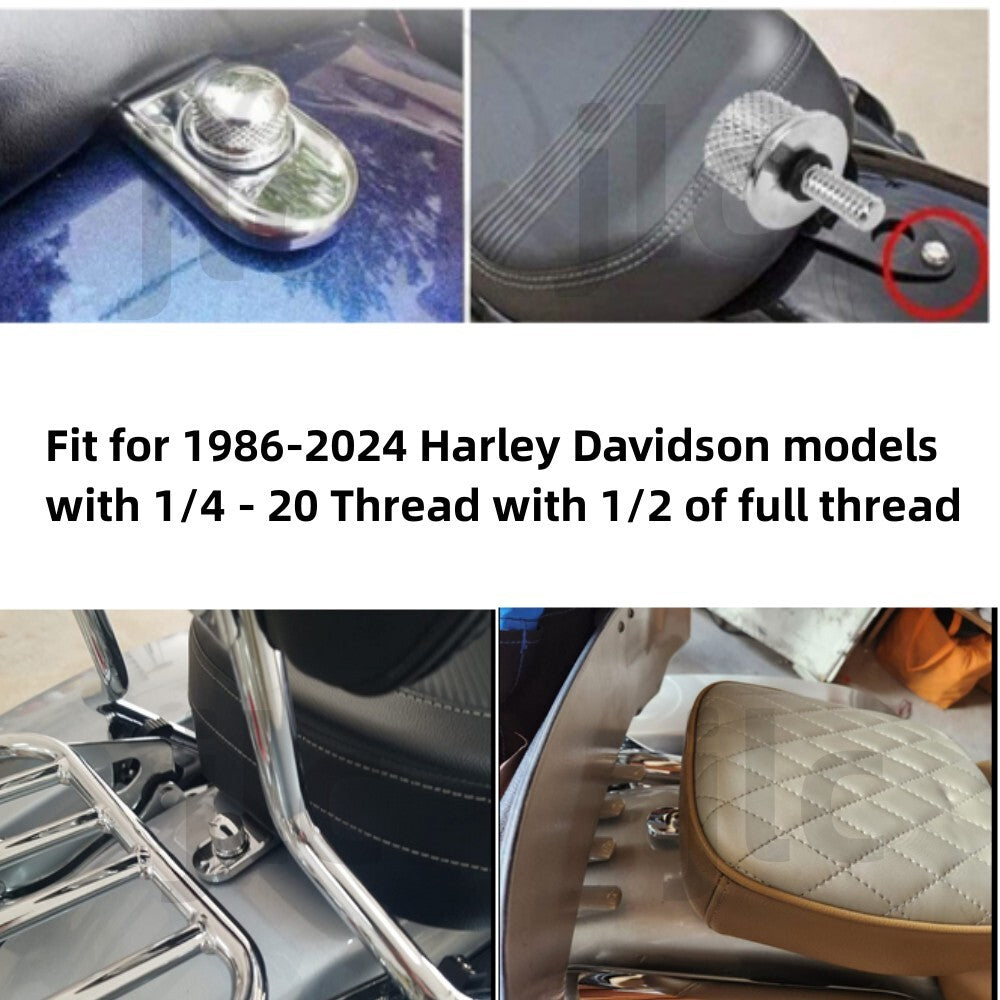 Rear for seat bolt catch screw mounting knife cover nut chrome alloy suitable for Harley Touring Dyna