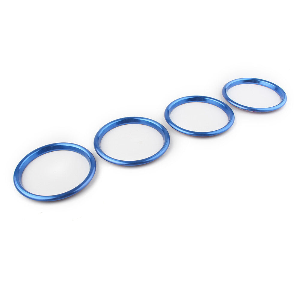 for Audi A3/S3 Q2L 2012-2019 18 Blue 4x Air Outlet Frame O-Ring Decoration Cover