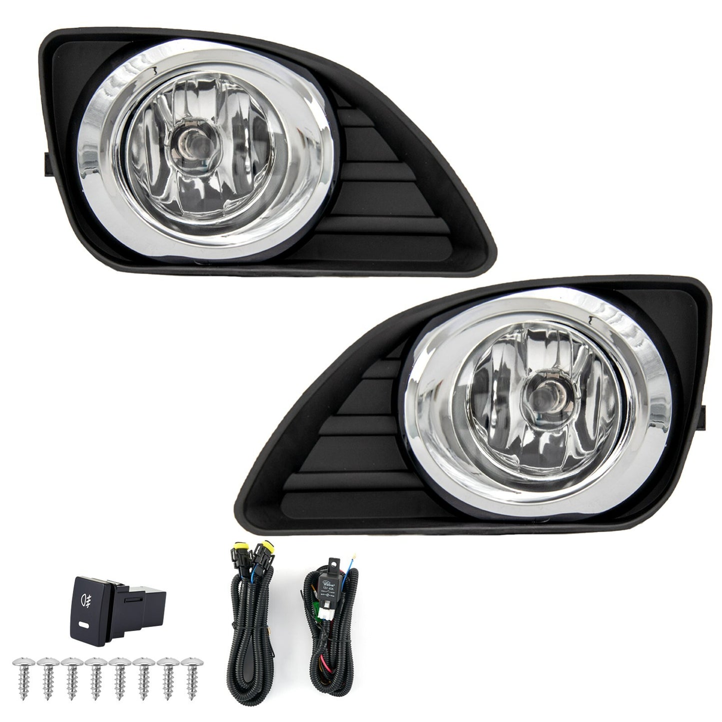 Suitable for 2010 - 2011 for Camry Bumper Driving Fog Light Lamp + Switch Kit One Pair - v