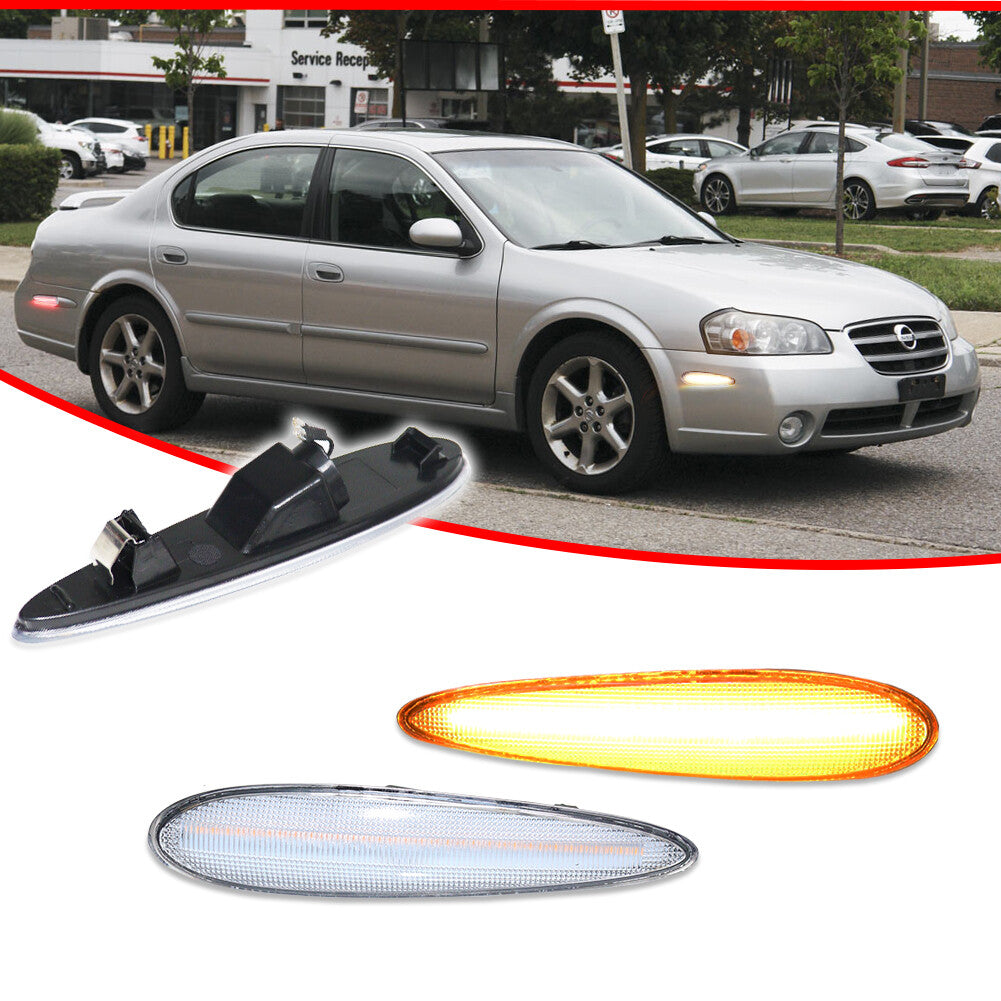 Clear Lens Amber LED Front Side Marker Light for 2000 - 2003 for MXIMA- v
