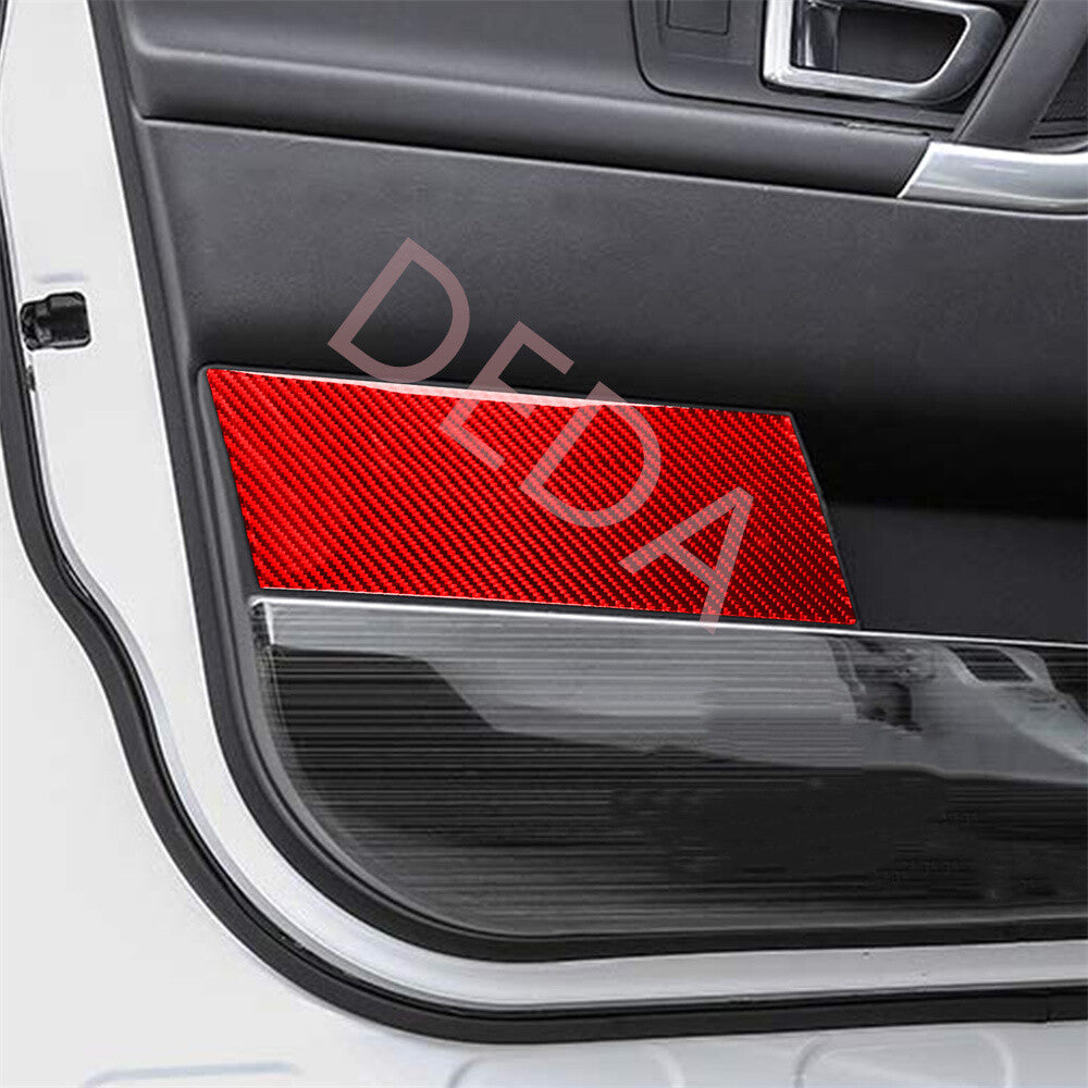 Red Carbon Fiber Interior Door Panel Trim for Land Rover Discovery Sport 2015-19