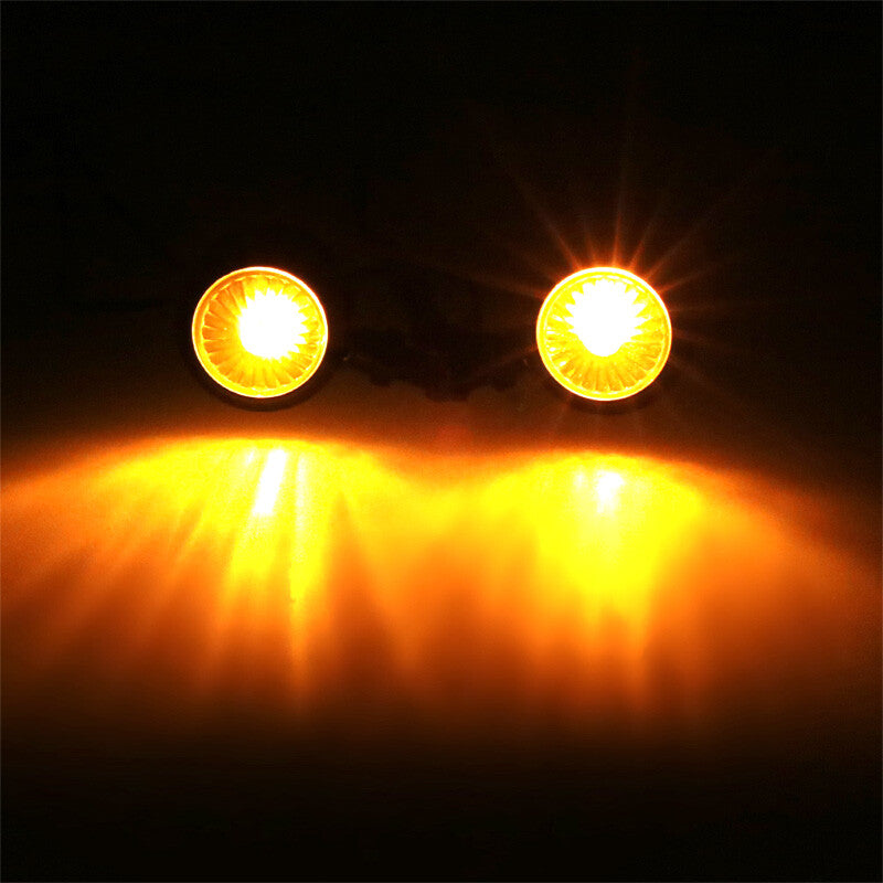 Motorcycle Turn Signal Lamp Amber Blinker Light Chrome 12V For Cafe Racer Bobber