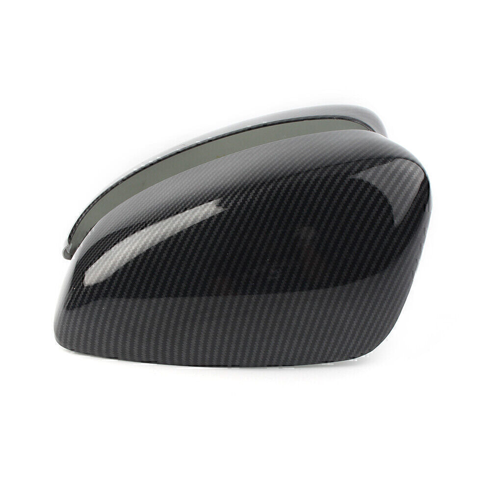 Carbon Fiber Style Rearview Mirror Cover Trim for Mazda 3 Axela 2014-2016 Pair
