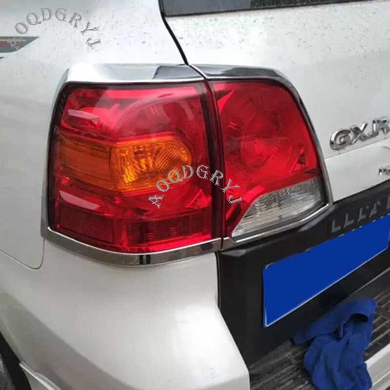 for Toyota for Land Cruiser 2012-2015 Chrome Rear Tail Light Lamp Molding Trim Cover
