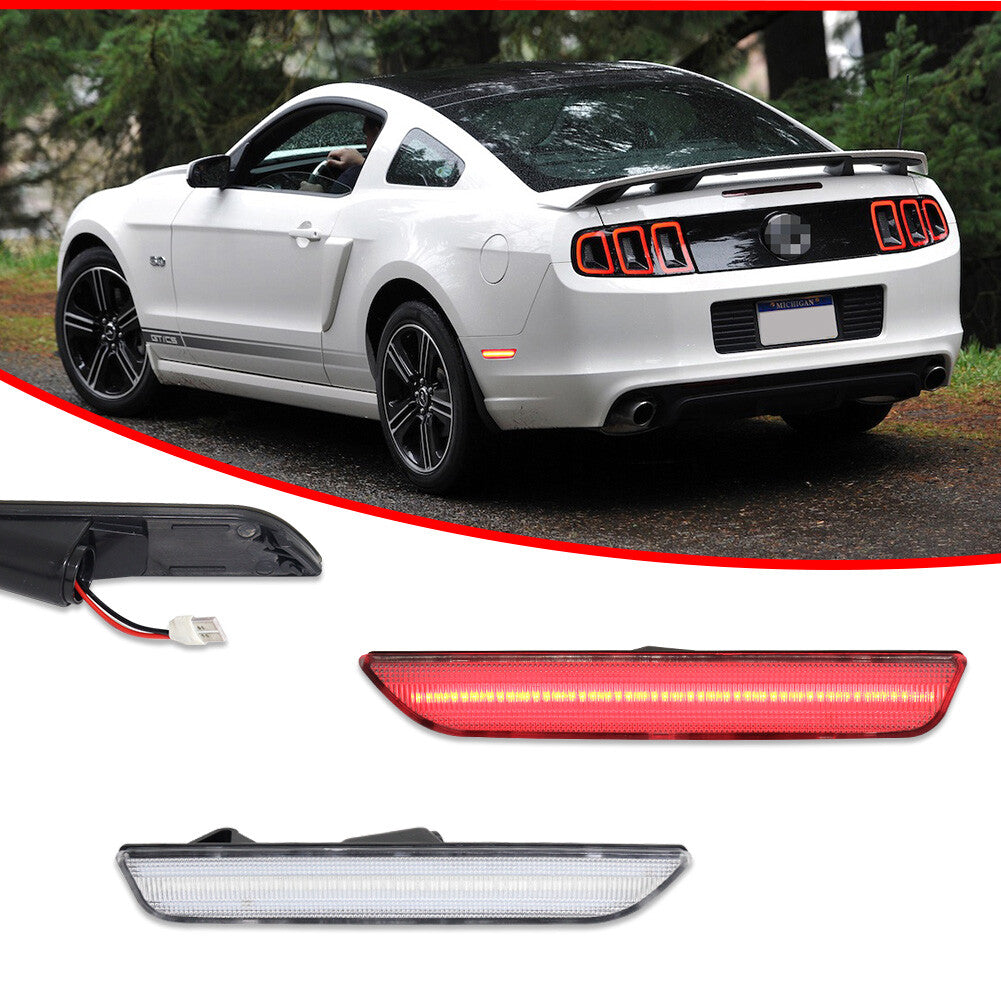Suitable for 2010, 2011, 2012, 2013, and 2014 for Mustang rear red LED transparent lens side marker lights- v