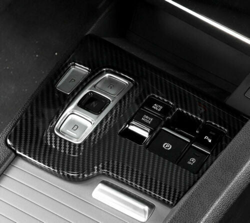 Carbon Fiber Center Gear Shift Box Panel Cover Trim for Hyundai Sonata 2020-2022