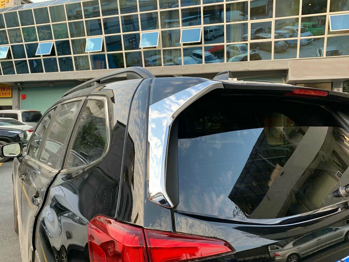 for Subaru Forester ABS Chrome Rear Window Sequin Cover Accessories Sticker