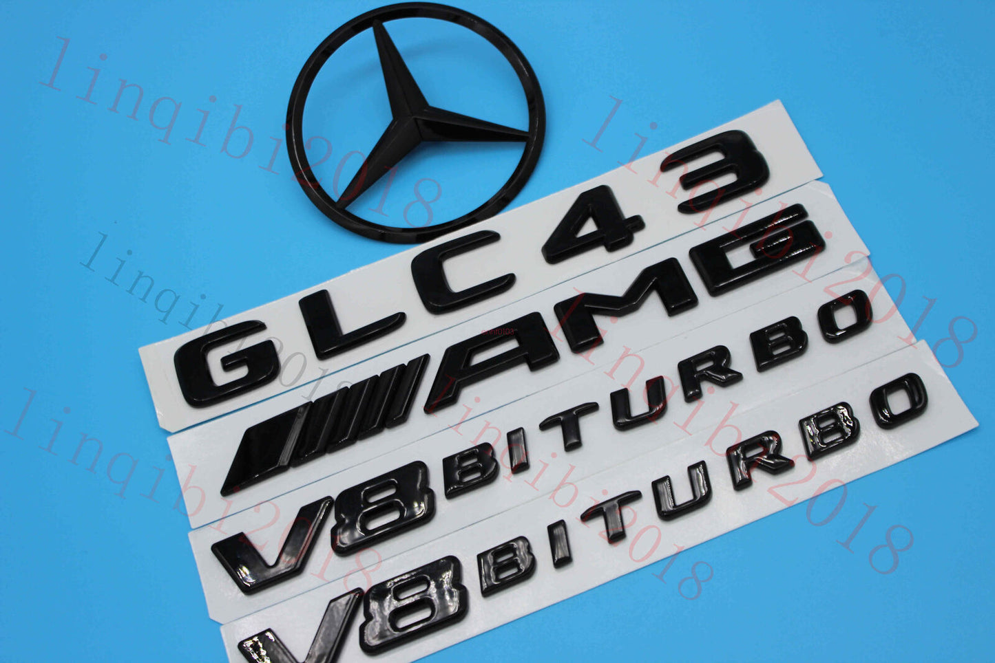 GLC43 AMG Trunk Logo Sticker Decal Emblem Badge Package For W253