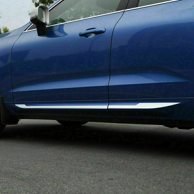 4X for Volvo XC60 2018-2021 Chrome Car Side Door Body Bottom Molding Cover Trim