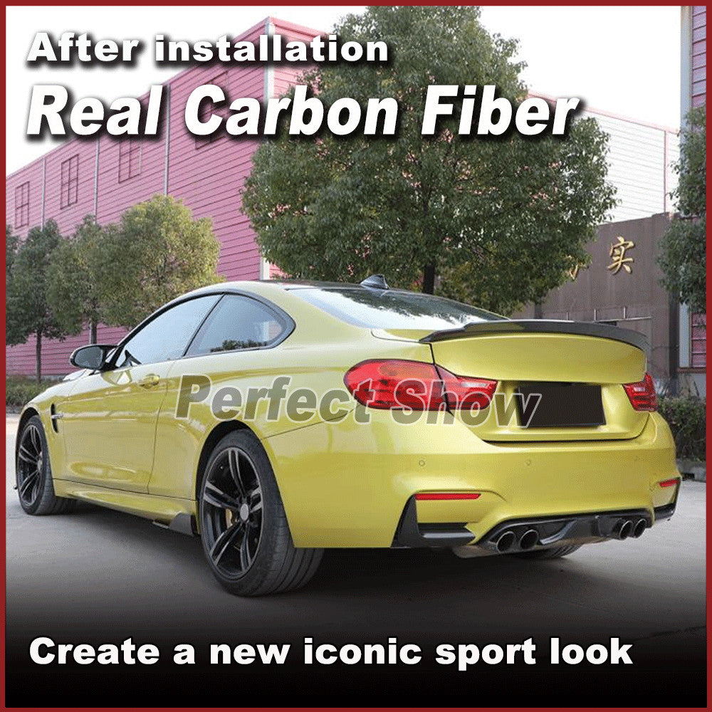 Fit for BMW F80 M3 F82 M4 2014-17 REAL Carbon Side Skirts Splitters Spoiler Lip