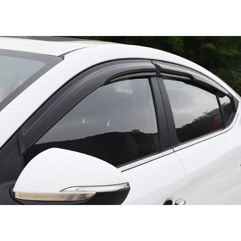 Black Window Visor Sun Rain Guard Vent Shade trim for Hyundai for Elantra 2017-2020