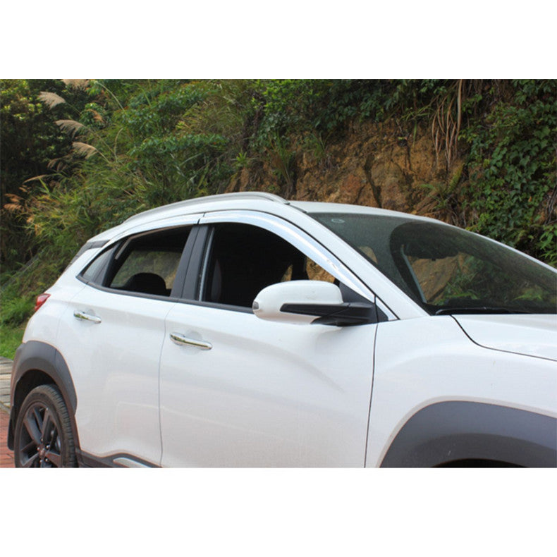 for Hyundai Kona 18-23 silver Window Visor Vent Sun Shade Rain Guard Door Visor