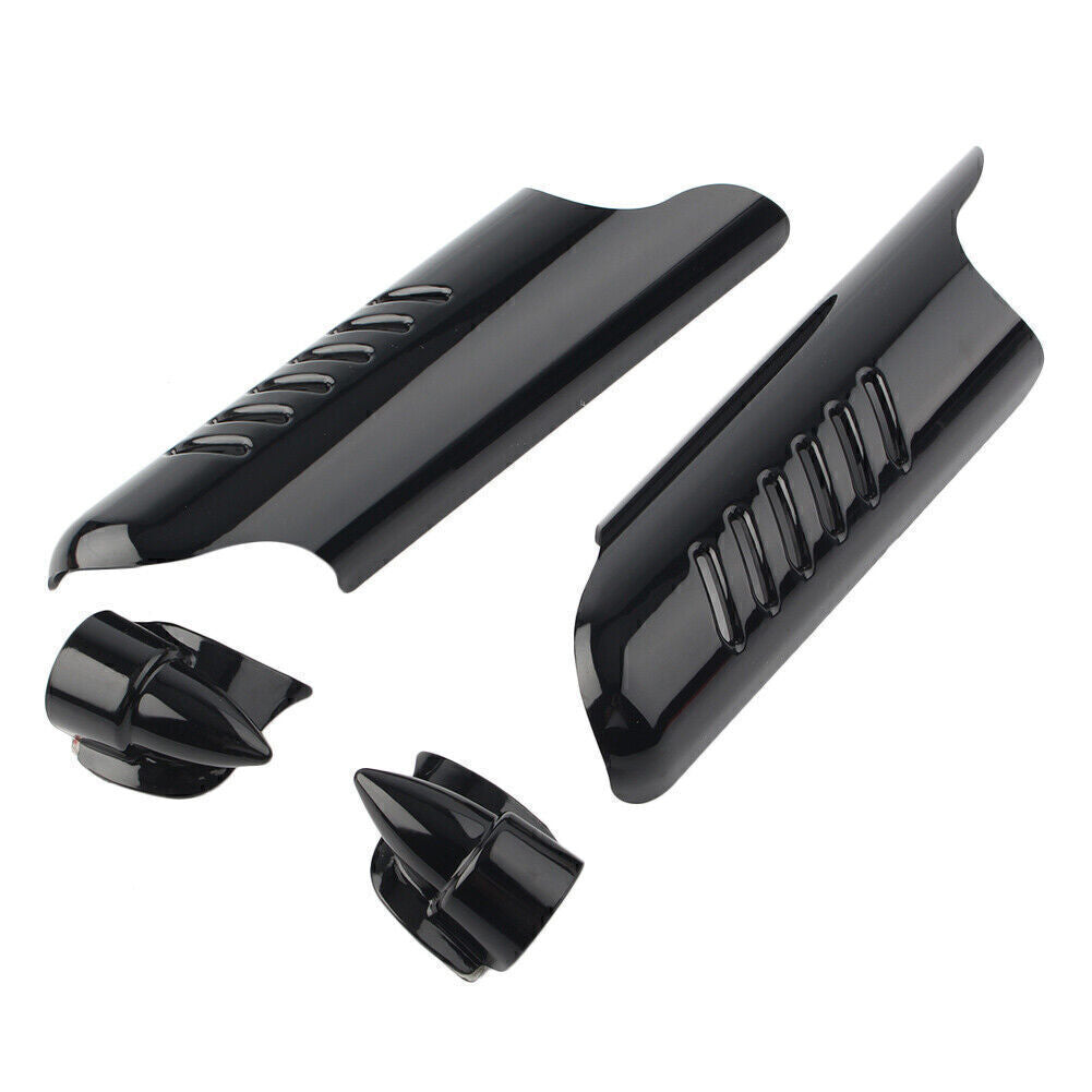 Fork Lower Leg Side Deflectors Shield Cover for Harley Touring Road King 00-13