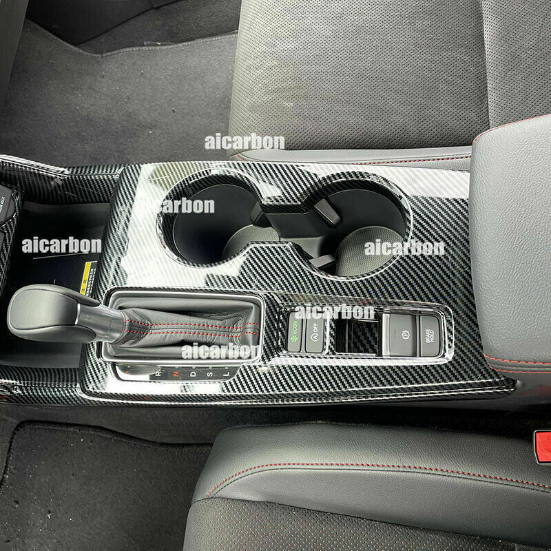 for Honda for Civic 2022-2023 Carbon Fiber Texture Inner Gear Shift Frame Cover Trim