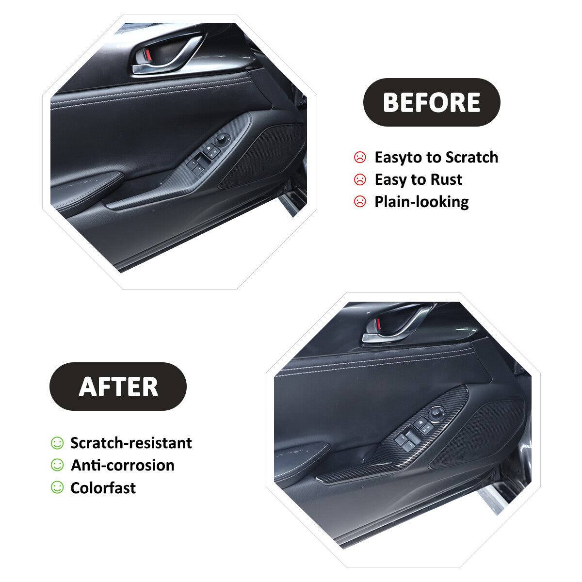 Black Center Control Storage Cell Phone Slot Non-Slip Tray for Maverick 22- v
