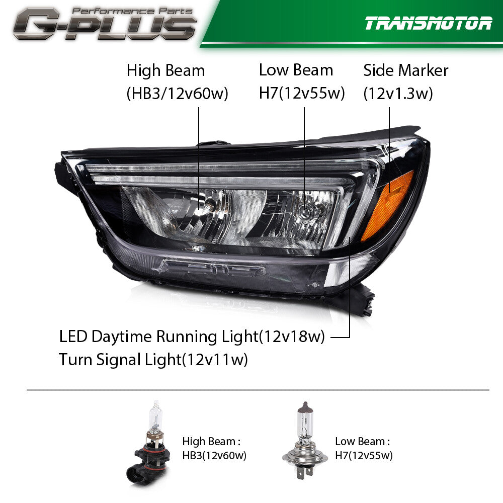 Headlight halogen model LED DRL club side is suitable for Buick Encore 17-22- v
