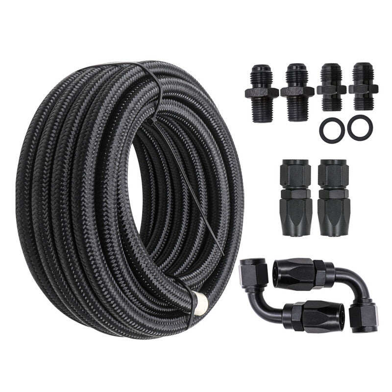 Car Automatic Transmission Cooler Line Kit 6 AN Steel Braided 4L60E 4L65E v