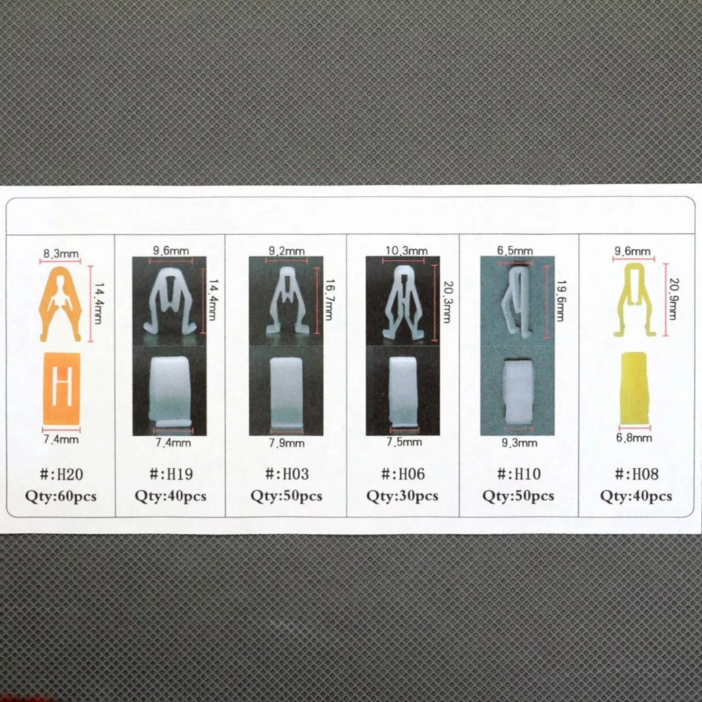 270 Pcs Car Instrument Panel Dashboard Plastic Rivet Moulding Clip Assortments