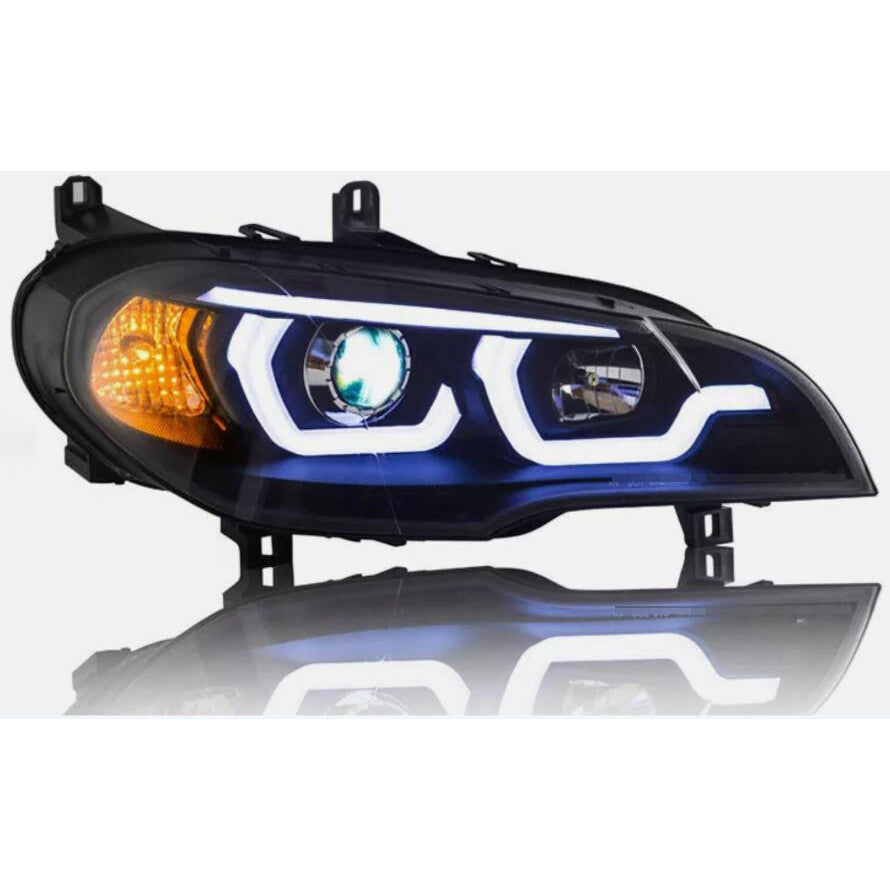 HID Projector LED DRL Headlight Assembly for BMW X5 E70 2007-2013 Replacement