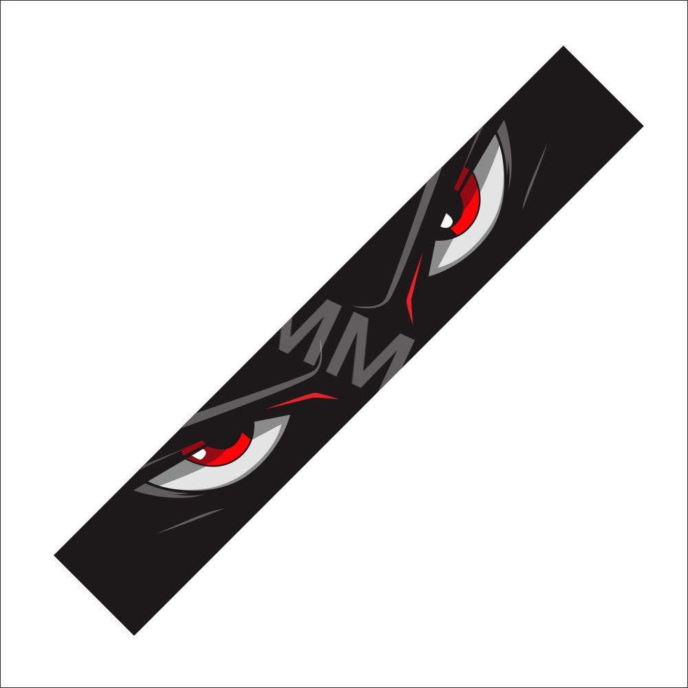 Car Perforated 3D Sunshade 3D Eyes Decal Decor 52.36inx8.27in Cool Vinyl Sticker